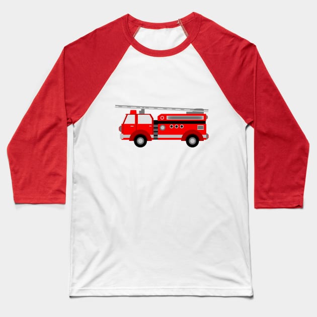 Kids Fire Truck For Boys & Girls Baseball T-Shirt by Pine Hill Goods